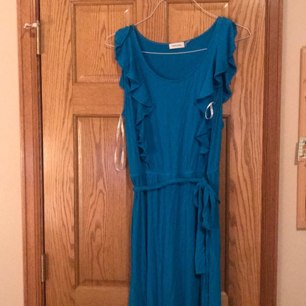 Teal maxi dress